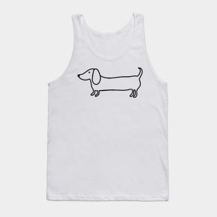 Simple dachshund black drawing Tank Top